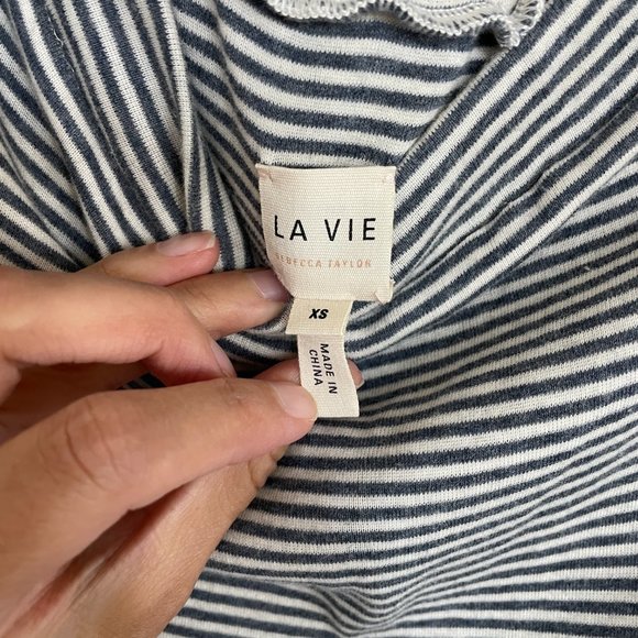 La Vie Rebecca Taylor Rib Jersey and Poplin Dress in size XS - Picture 11 of 11